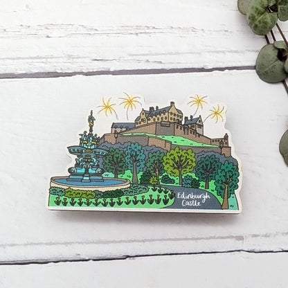 Edinburgh Castle Illustrated Magnet