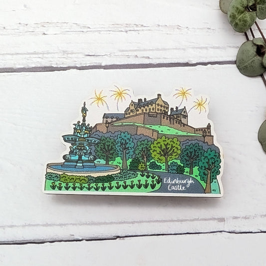 Edinburgh Castle Illustrated Magnet