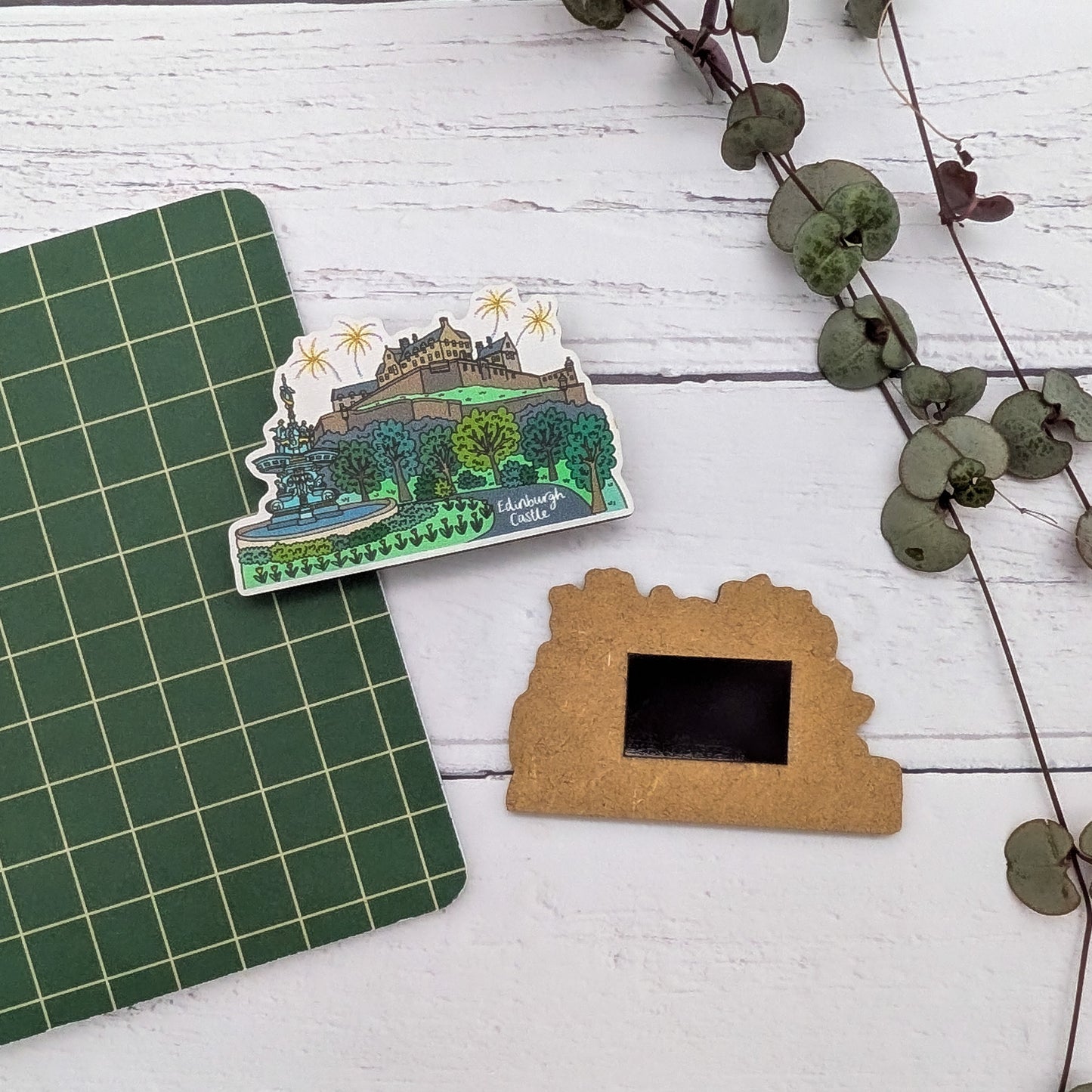 Edinburgh Castle Illustrated Magnet