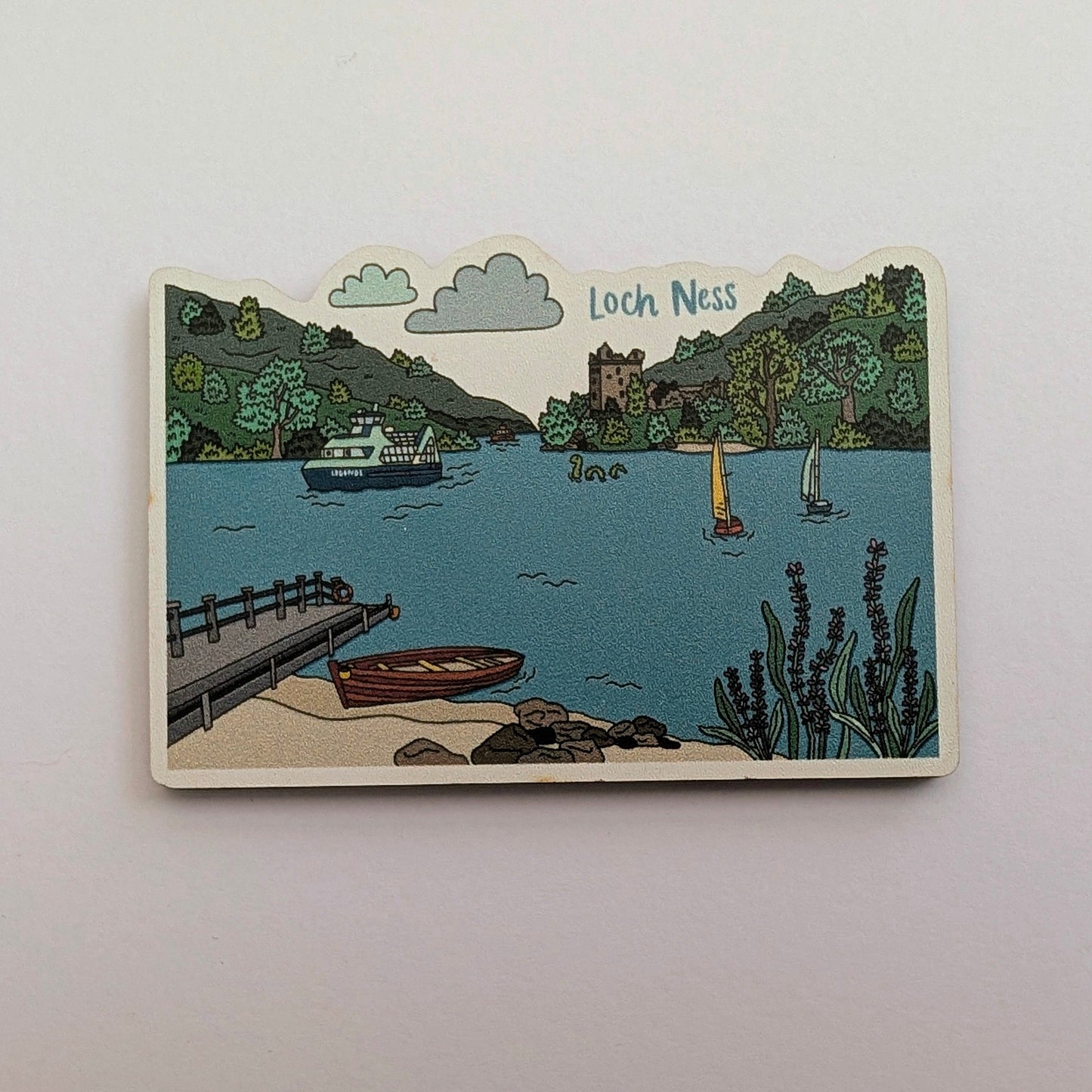 Loch Ness Illustrated Magnet