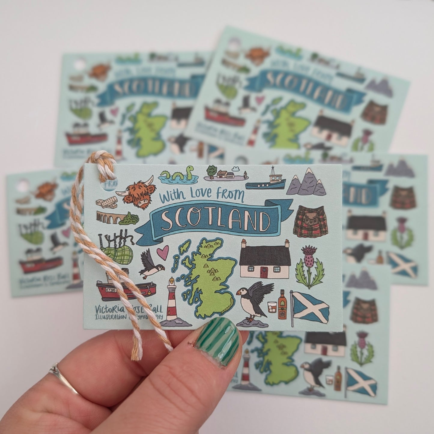 Illustrated Scotland Gift Tags