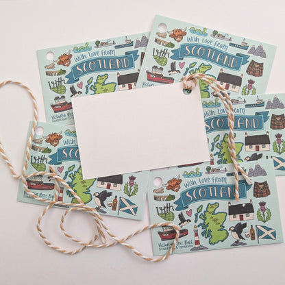 Illustrated Scotland Gift Tags