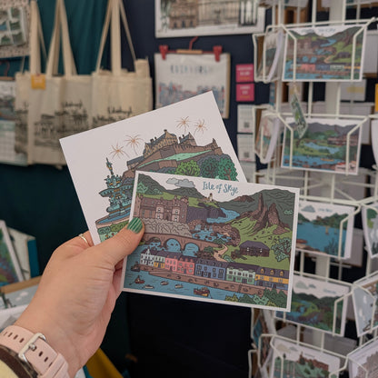 Isle of Skye Scotland Illustrated Postcard