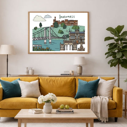 Inverness Illustrated Print