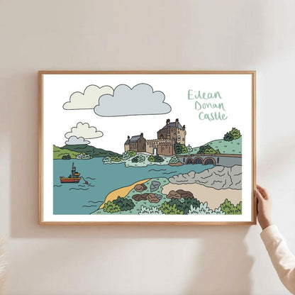 Eilean Donan Castle Illustrated Print