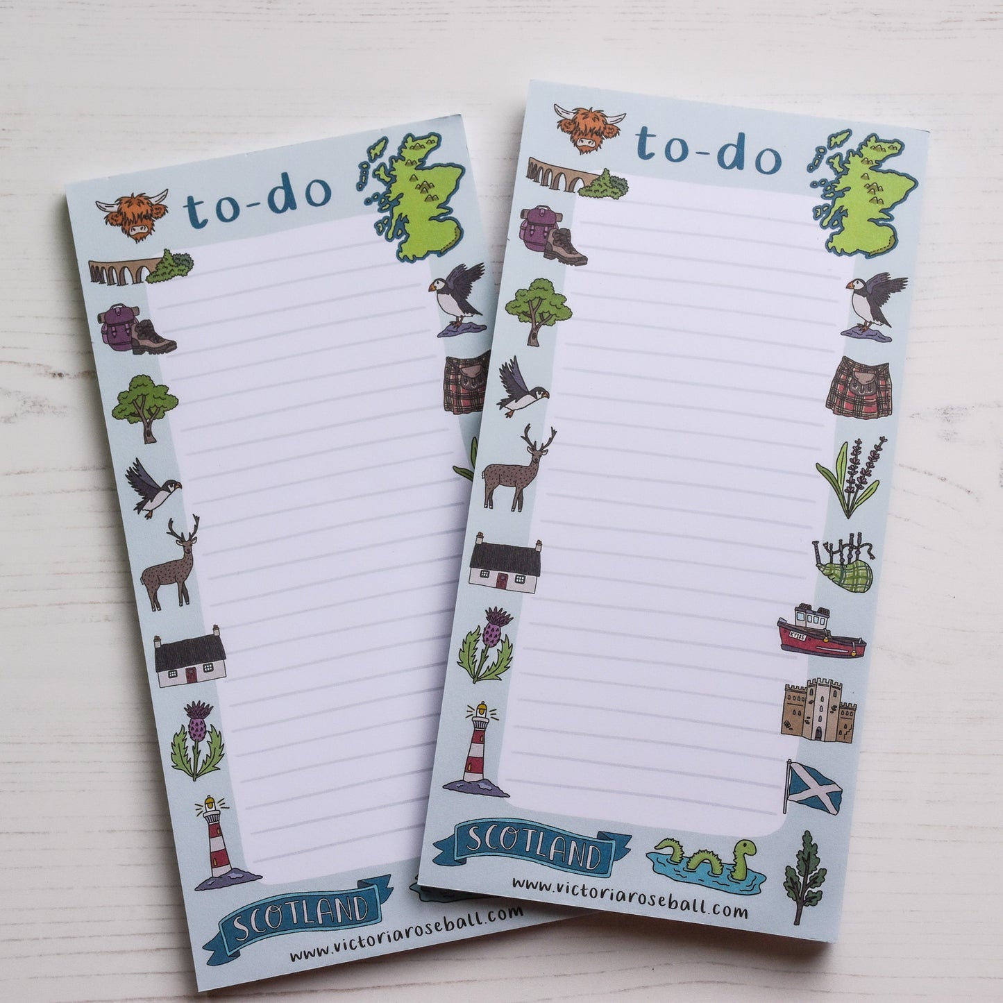 Scotland Illustrations Listpad