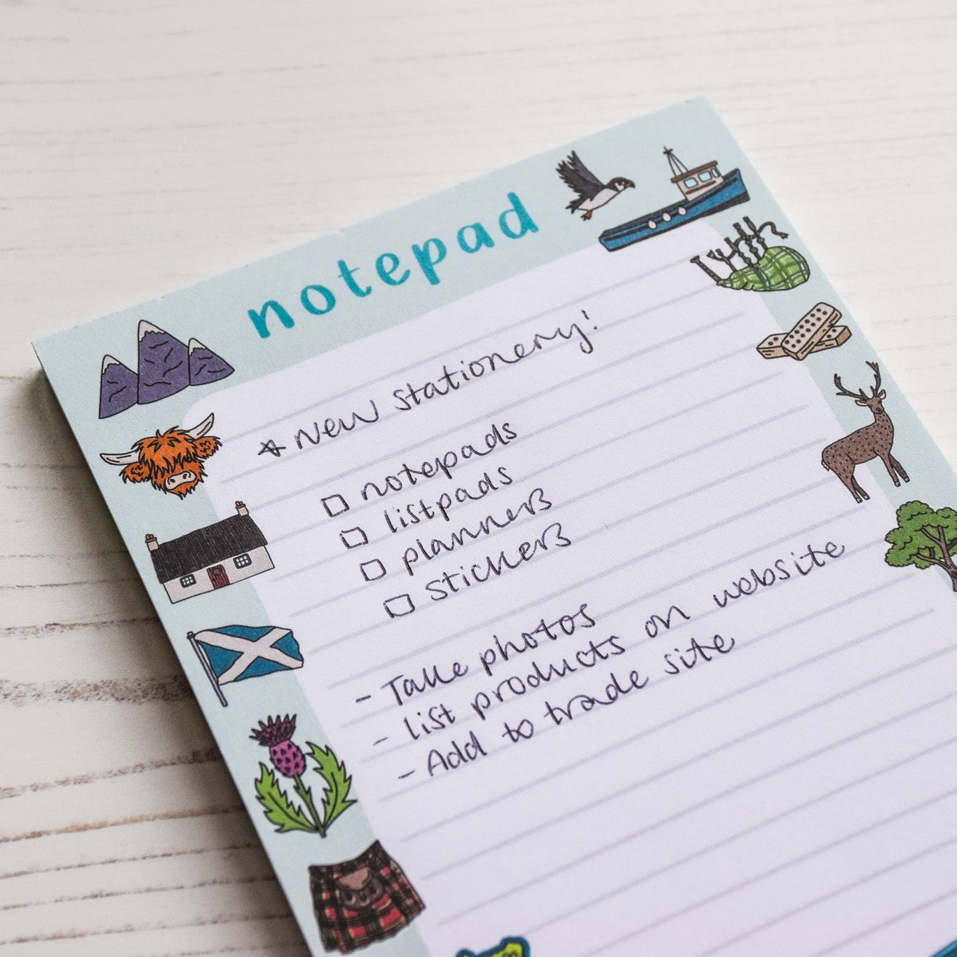 Scotland Illustrations Notepad