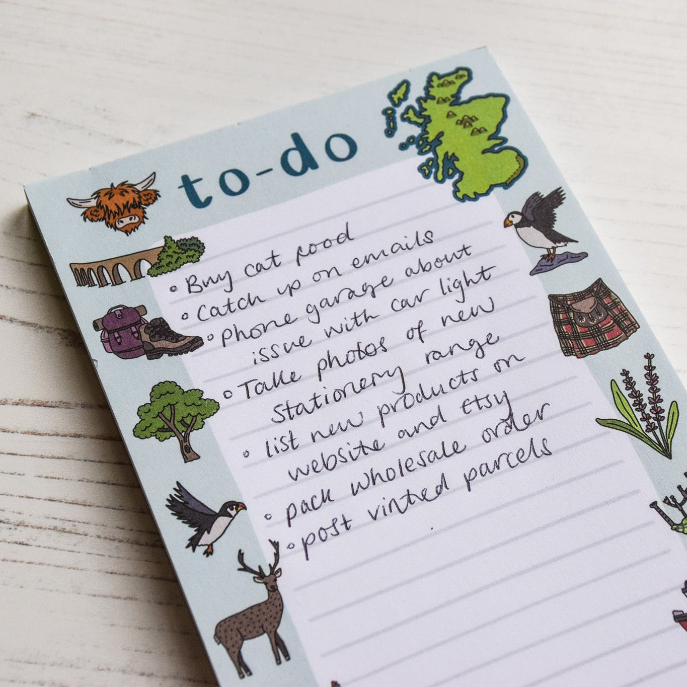 Scotland Illustrations Listpad