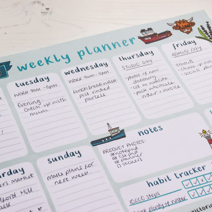 Scotland Illustrations Weekly Planner