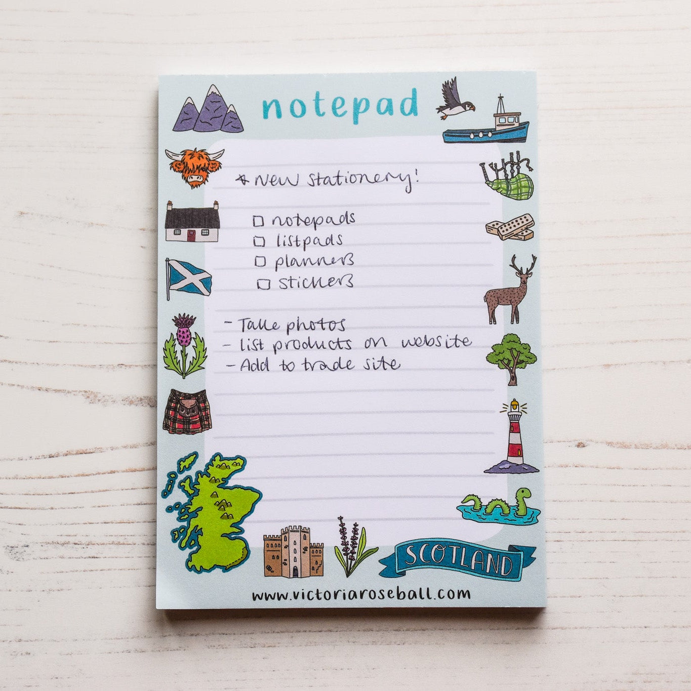 Scotland Illustrations Notepad