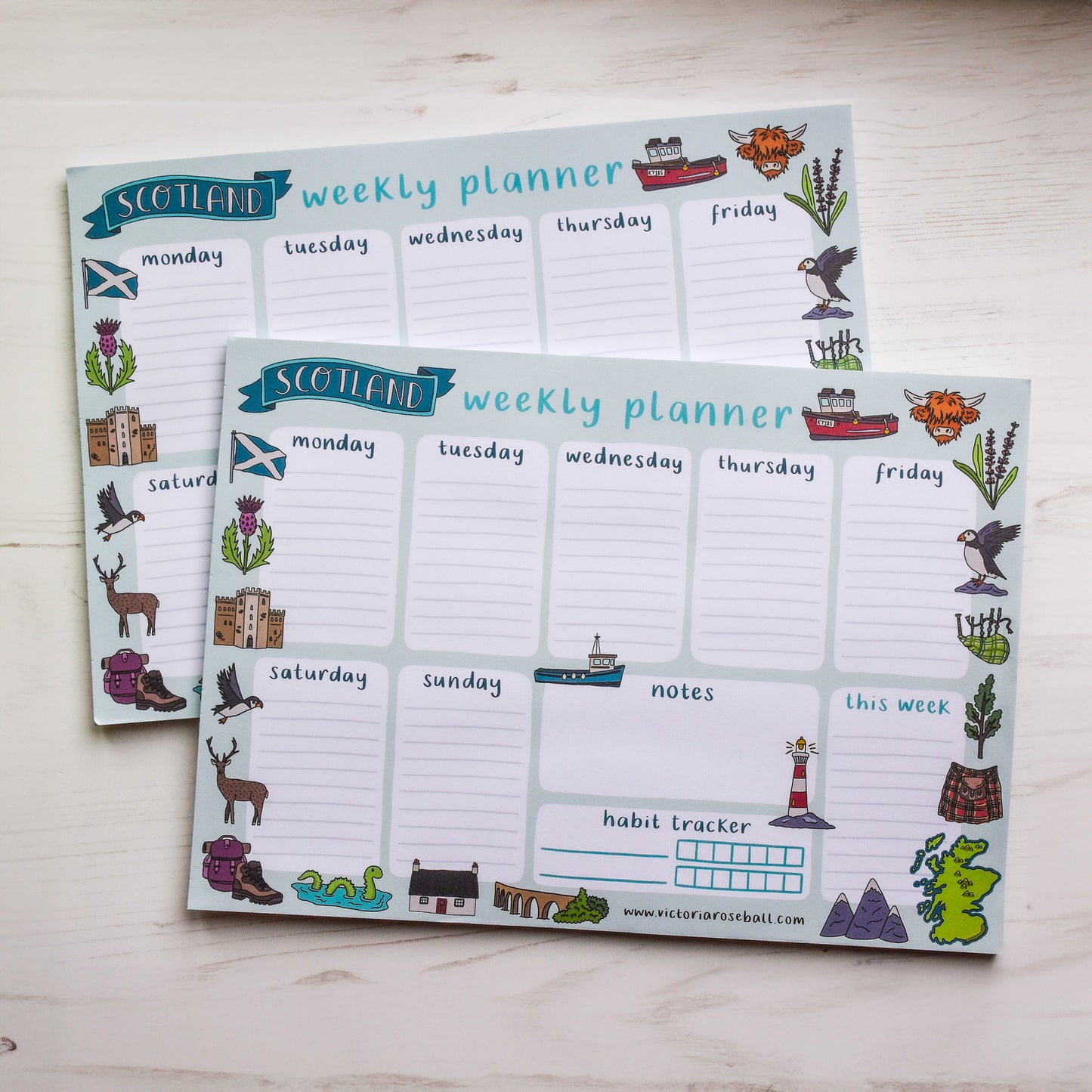 Scotland Illustrations Weekly Planner