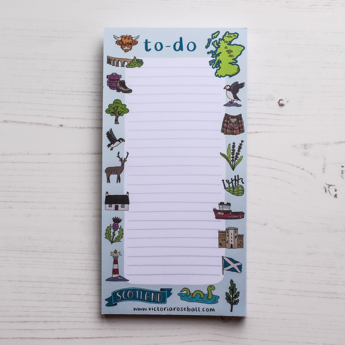 Scotland Illustrations Listpad