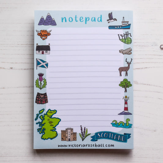 Scotland Illustrations Notepad