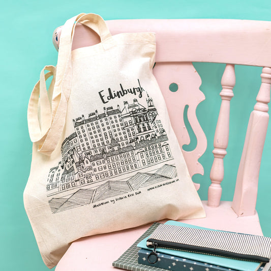 Edinburgh Skyline Tote Bag