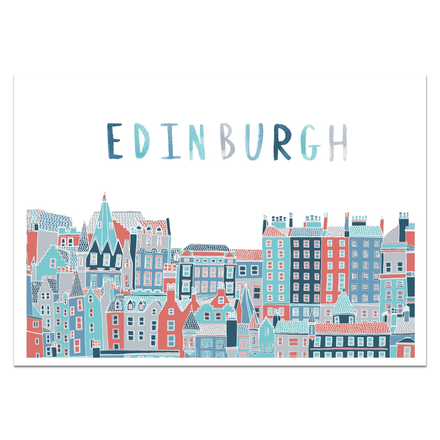 Cityscape Edinburgh Print SALE