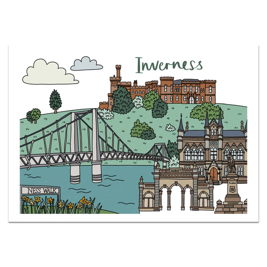 Inverness Illustrated Print