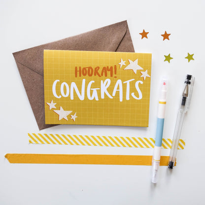 Hooray Congrats Card - Victoria Rose Ball