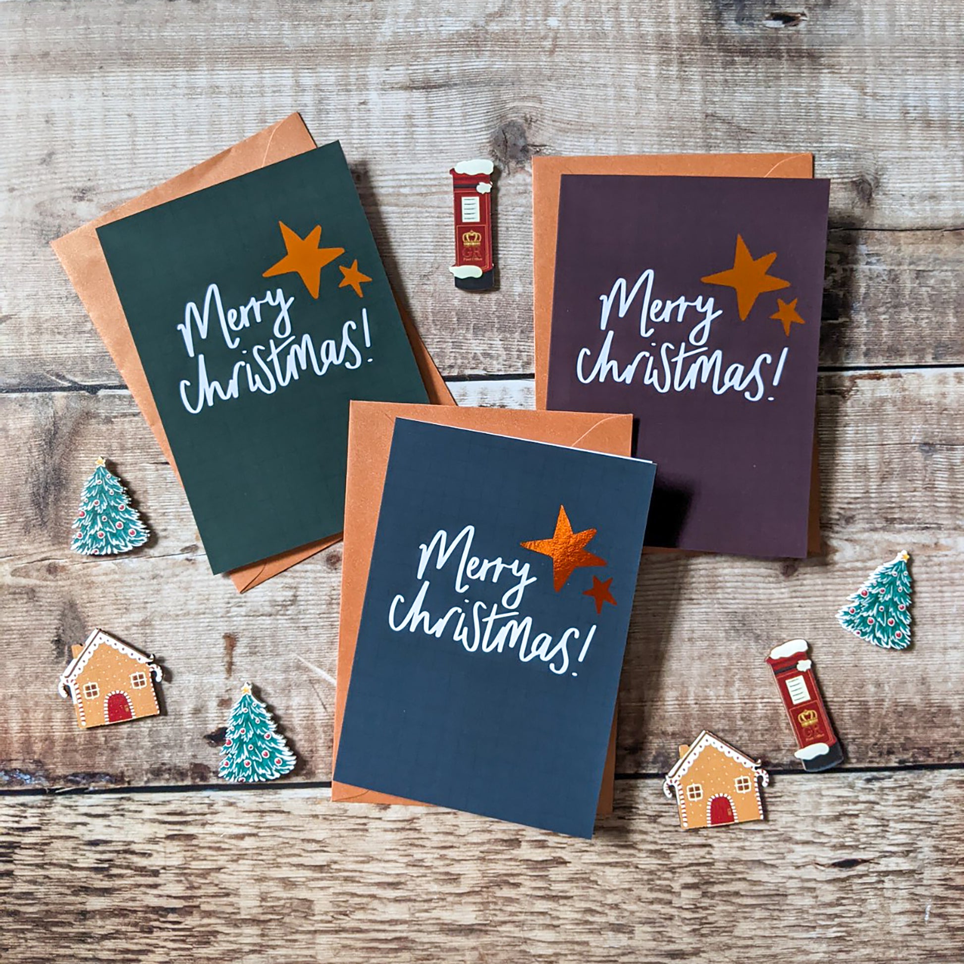 Midnight Blue Christmas Card - Victoria Rose Ball
