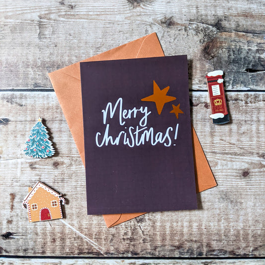 Festive Burgundy Christmas Card - Victoria Rose Ball