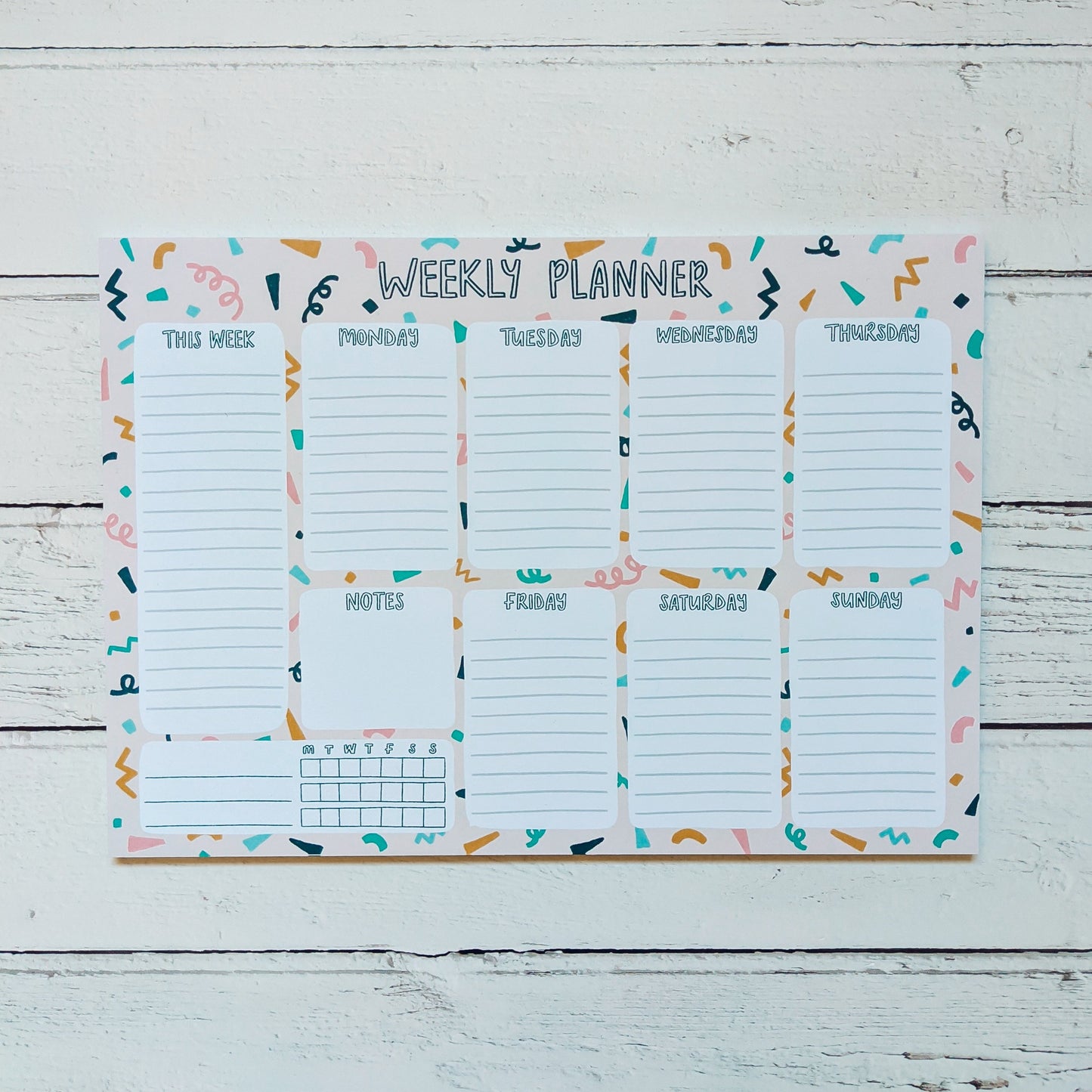 Scribbles A4 Weekly Planner - Victoria Rose Ball