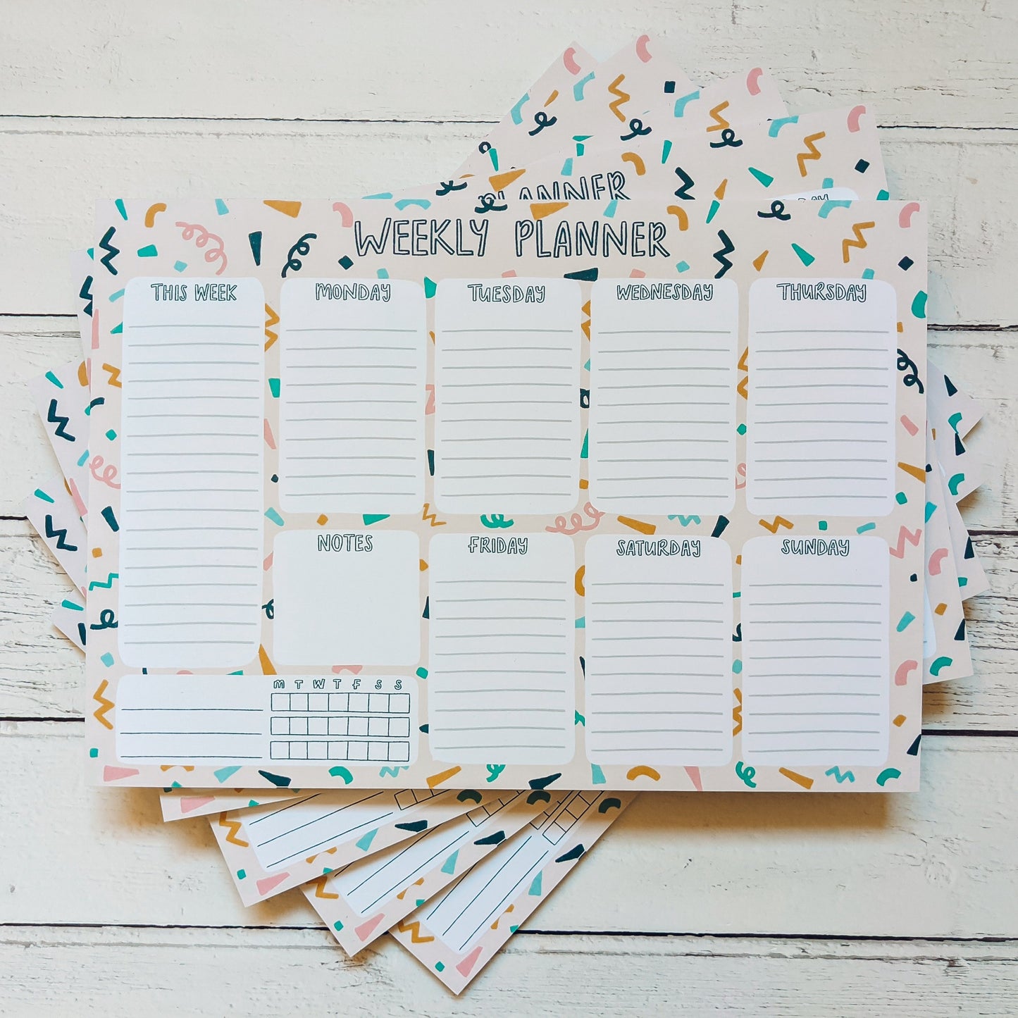 Scribbles A4 Weekly Planner - Victoria Rose Ball