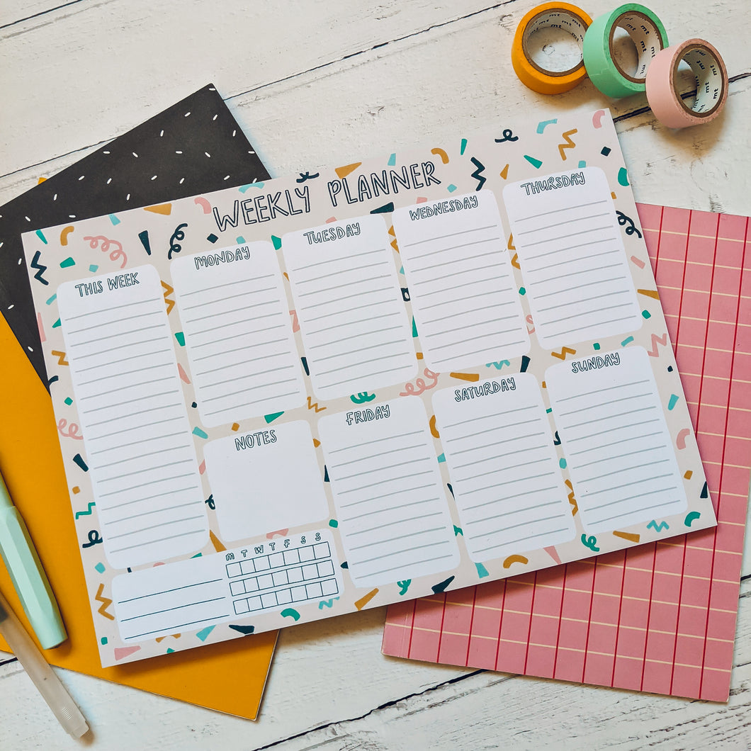 Scribbles A4 Weekly Planner - Victoria Rose Ball