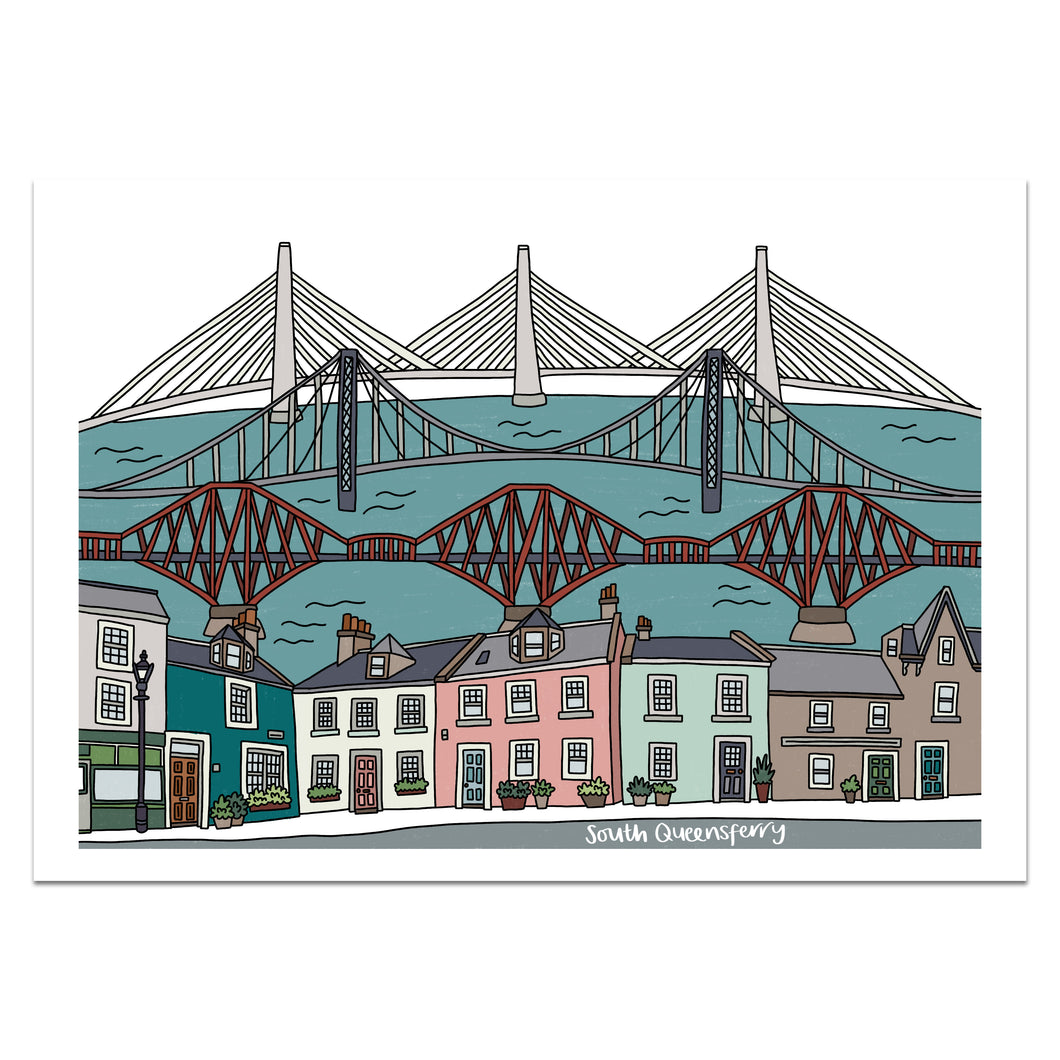 South Queensferry - Three Bridges Print