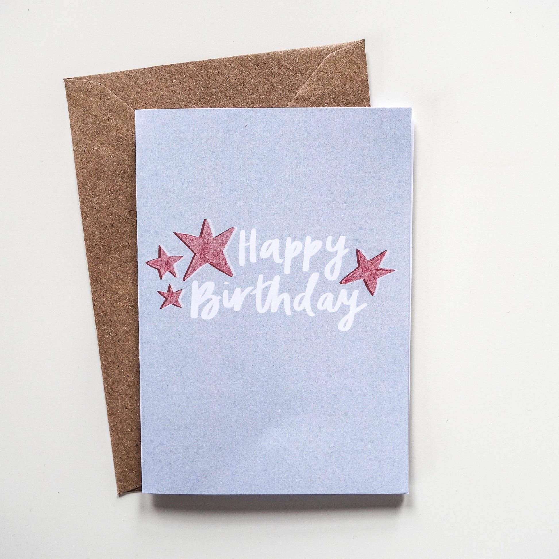 Happy Birthday Pastel Stars Card - Victoria Rose Ball