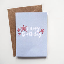 Load image into Gallery viewer, Happy Birthday Pastel Stars Card - Victoria Rose Ball
