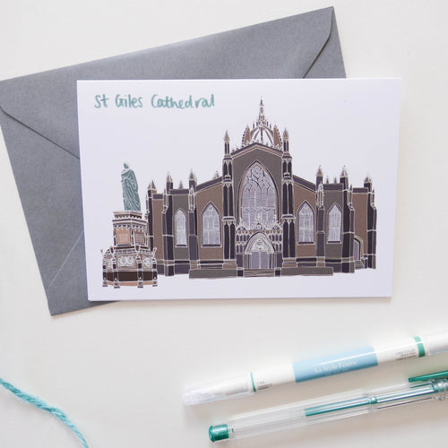 St Giles Cathedral Edinburgh Card - Victoria Rose Ball