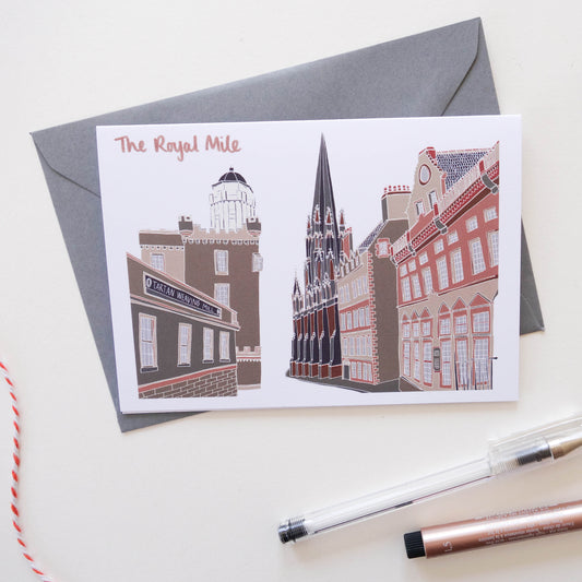 Royal Mile Edinburgh Card - Victoria Rose Ball