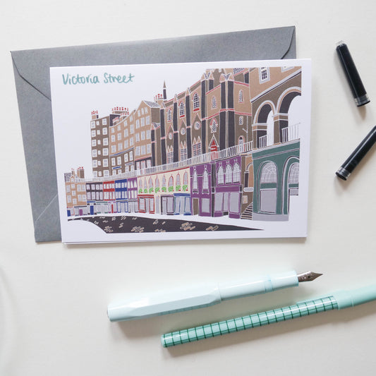 Victoria Street Edinburgh Card - Victoria Rose Ball