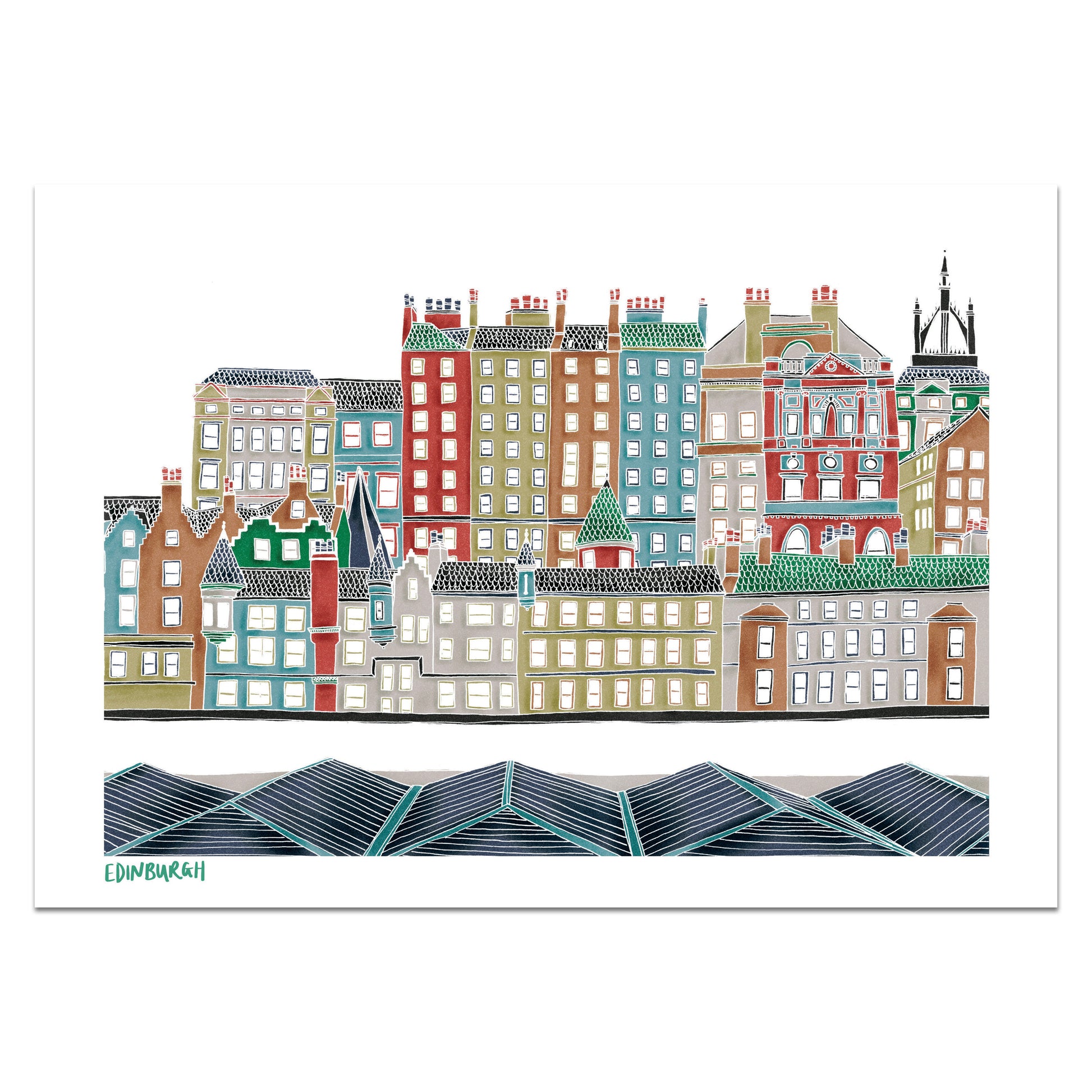 Colourful Edinburgh Print - Victoria Rose Ball