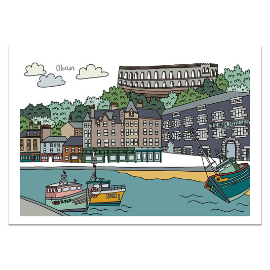 Oban (outlined) Print