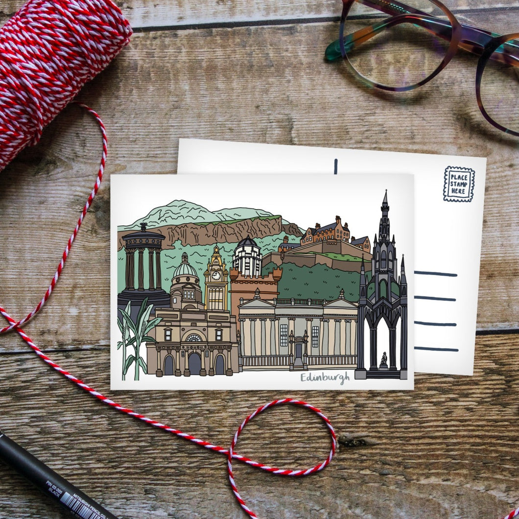 Edinburgh Landmarks Postcard