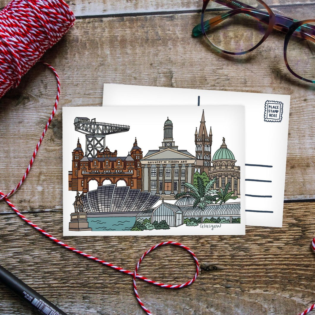 Glasgow Landmarks Postcard