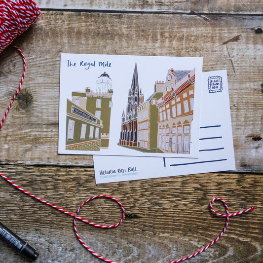 Royal Mile Postcard - Victoria Rose Ball