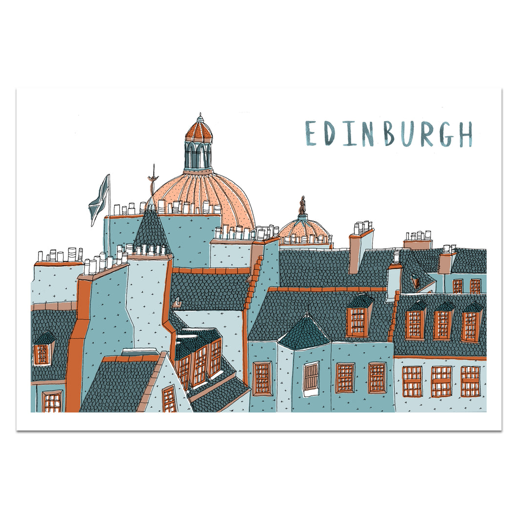 Edinburgh Skyline Print - Victoria Rose Ball
